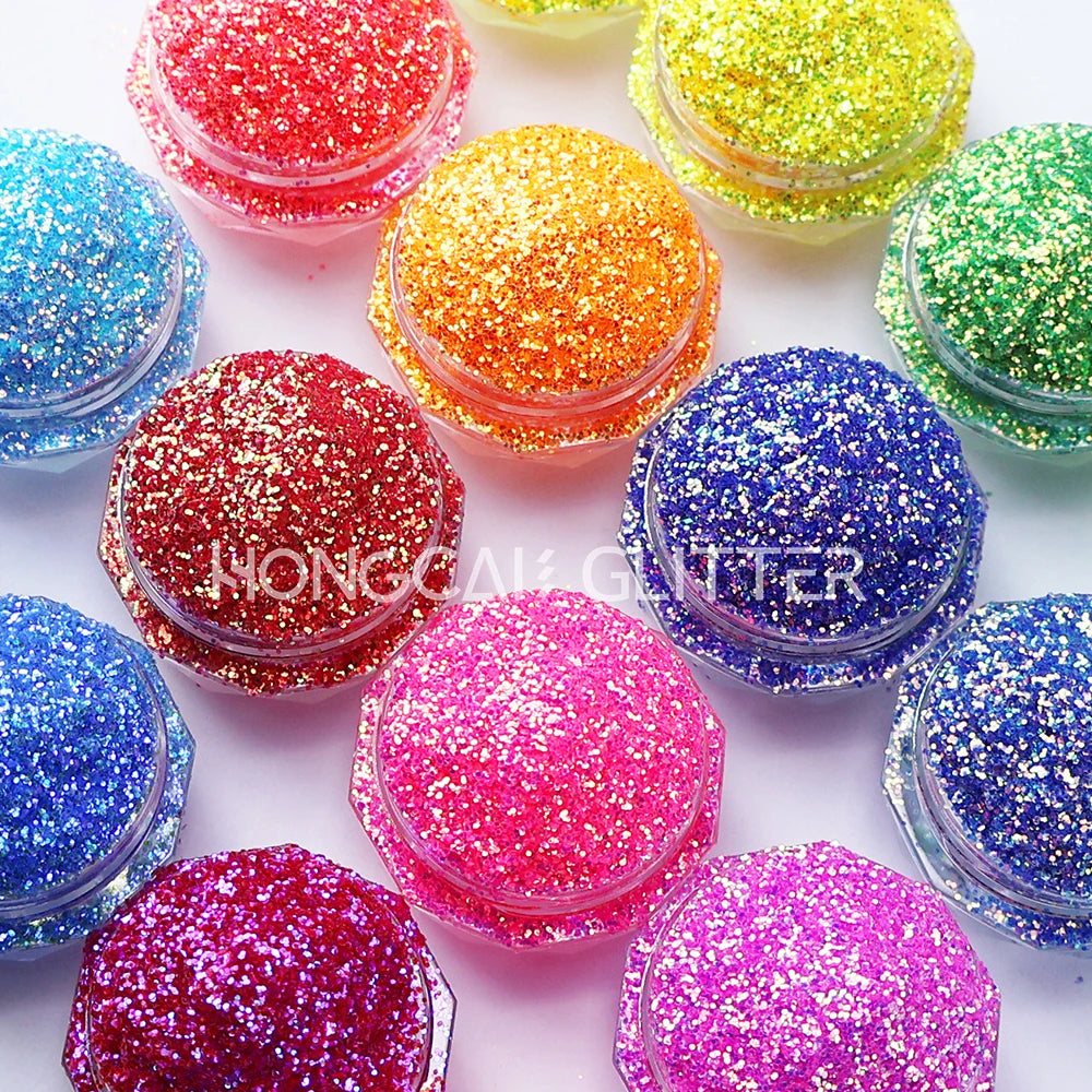 Wholesale Polyester Iridescent Glitter Color Shifting in Bulk for Body Nail Art Cosmetic Glitter Christmas Crafts