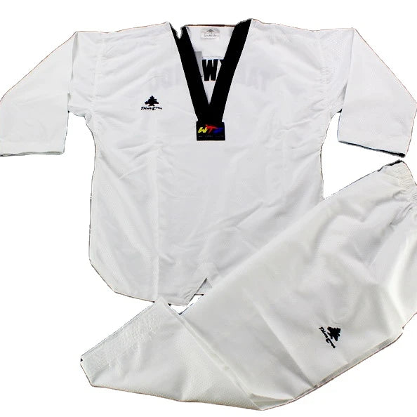 Hot Sale 2021 Customized White Twill+Mesh Taekwondo Uniforms for Training Unisex ISO9001 Certified Wholesale