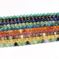 Wholesale Natural Faceted Rondelle Gemstone Beads Apatite Lapis Facet Rondel Stone Crystal Beads for DIY Jewelry Making 6*8mm