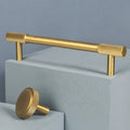 Luxury Modern Cupboard Furniture Hardware Single Hole Solid Brass Handles Knobs