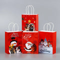 Wholesale Luxury Christmas Kraft Paper Packaging Bags With Twist Handles