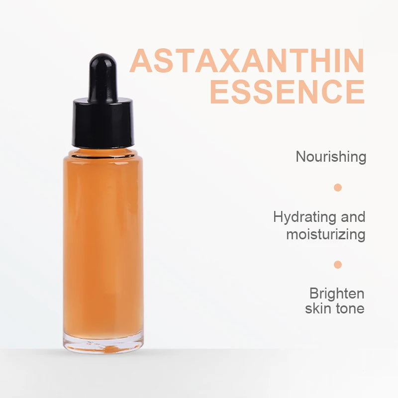 Astaxanthin Serum With Vitamin E Hyaluronic Acid 60ml Private Label Nourishing Hydrating Moisturizing Brighten Facial Serum