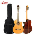 Aiersi Brand Hot Selling All Solid Cedar Top Cutaway Model String Instruments Classical Guitar for Music Lovers