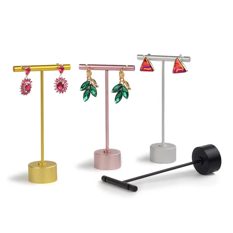 Modern Luxury Ear Studs Storage Rack Metal Jewelry Stand Jewellery Earrings Display Rack for Girl
