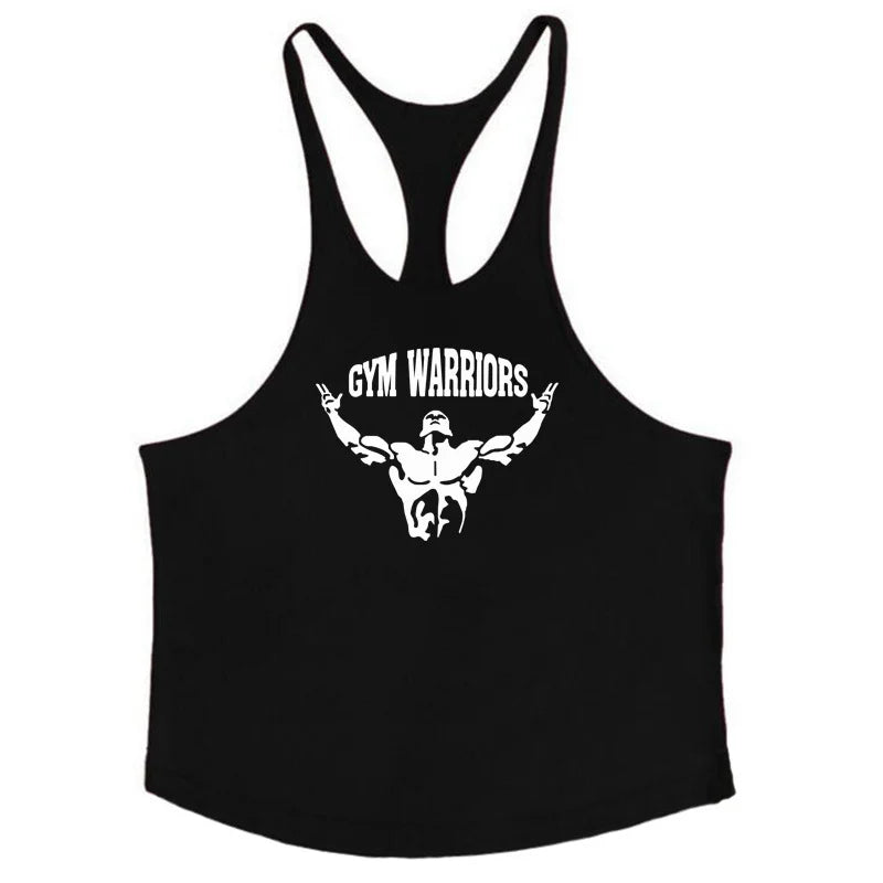 Muscleguys Brand Gym Clothing Fitness Vest Mens Sleeveless Breathable Singlets Printed Logo Men's Plain Hip Hop Tank Tops