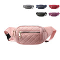 Hot Selling Large Capacity Plaid Fanny Pack Ladies Outdoor Running Nylon Crossbody Waist Bag