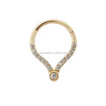 Zircon Jewelry 14k Gold Luxury High Fashion Nose Rings Women Body Jewelry Wholesale Min Order Is 2pcs