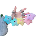 Soft Stuffed Plush Toys Colorful Stars Plush Keychains Toys Cute Smiling Expression Plush Stars Keychain Mini Stuffed Animals