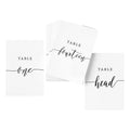Custom 4x6 Wedding Table Numbers Double Sided Number 1-30 & Head Table Card Wedding Decorations Table Cards