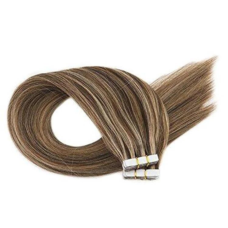Factory Supplier 9A Grade Remy Tape in Hair Extensions Virgin Human Tape Hair for Office Lady
