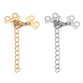 Hooks Clips Chains Accessories Pearl Bracelet Necklace Metal Slide Lock Clasp DIY Jewelry Making Supplies