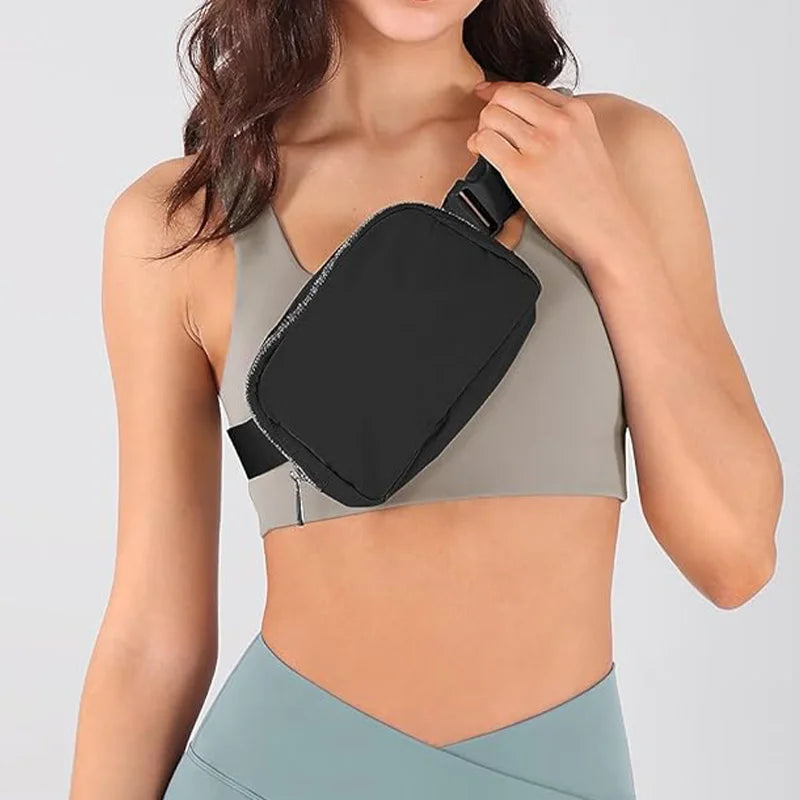Women's Waterproof Fanny Pack Pouch Belt Polyester Crossbody Bag for Running Hiking and Cycling Waist Bags