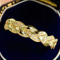 Huitan Wholesale OEM New Luxury Twist Design Women's Gold Plated Cubic Zirconia Finger Rings Engagement Wedding Party CZ Rings