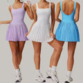 Custom LOGO Mini GYM Sport Workout Yoga Golf Skirt for Women Tennis Skirt Set Girls