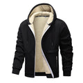 Men Winter Jackets Fleece Sherpa Zip up Cotton Coats Custom Overcoats Hood Sweatshirts for 2024 Men's Hooded Jackets Plain