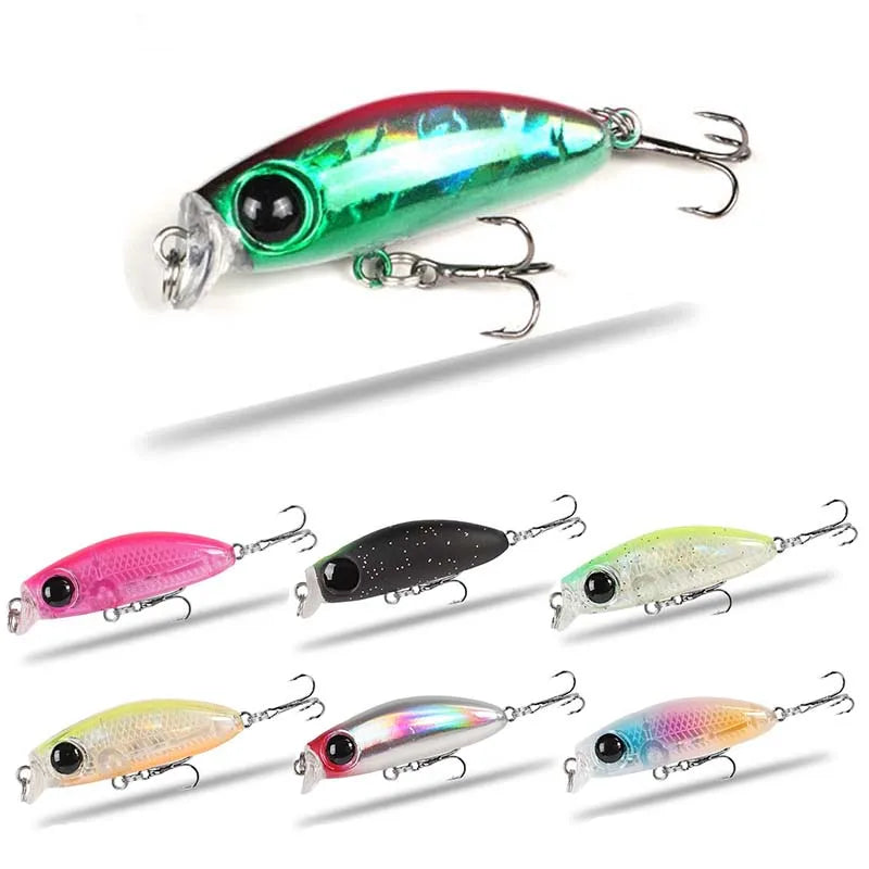 WEIHE 2.5g 35mm 12 Colors Artificial Hard Mini Minnow Lure Lifelike Slow Sinking Fishing Bait for Casting