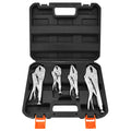 SOLUDE 4 Pieces Combination Locking Grip Pliers Jaw Locking Pliers Set