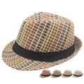 Wholesale Summer Fashion Colorful String Paper Straw Sun Hats Beach Womens Mens Panama Fedora Paper Straw Hat