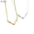 Wuqie Dainty Minimalist V Shape Initial Necklace 925 Silver Jewellery Gift V Letter Pendant Necklace for Women
