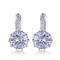 CSE182 Top Quality Fashion Cubic Zircon Earrings Silver Needle Multi-color Hoop Earrings