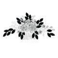 SLBRIDAL Handmade Trendy Alloy Colorful Crystal Rhinestones Women Girls Hair Comb Fashion Headpieces Hair Accessories Jewelry