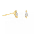 LOZRUNVE Wholesale Mini Marquise Stud 925 Silver Clear Zirconia Solitaire Stud Earrings