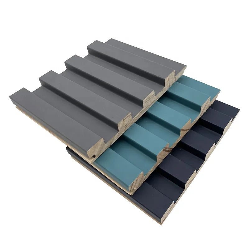 Decorative PVC Wall Panel Wainscoting for Hotel Apartment Wooden Slat Panels Fluted Wall Panel