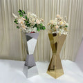 Gold and Silver Metal Stainless Steel Frame Tall Flower Stands Table Decorations Wedding Centerpieces