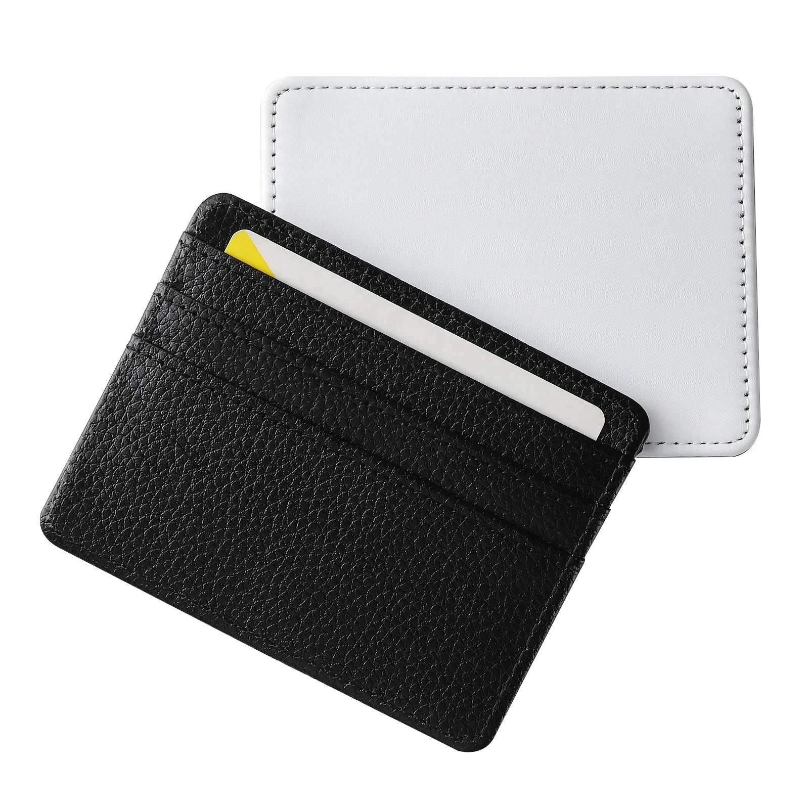 Name Card Holder Credit Card Holder Hand Made Front Pocket Id Card Wallet Print Full Grain PU Leather Thread Customized GERUI