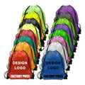 Super Quality 210D Drawstring Backpack with Zipper Pocket Custom Printed Logo Promotional Polyester Shopping Bags