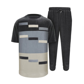 African Men Leisure Striped Set Outfits 2024 New Style 2pcs in 1 Set for Men Comfortable Casual Suit Kaftan Dashiki