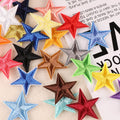 Wholesale Small Star Embroidered Iron on Patch Custom Colorful Glitter Star Embroidery Patches for Hat Backpack Clothing
