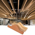 Aluminum Baffle Ceiling Indoor Aluminum Curved Irregular Suspended False Ceiling System Design