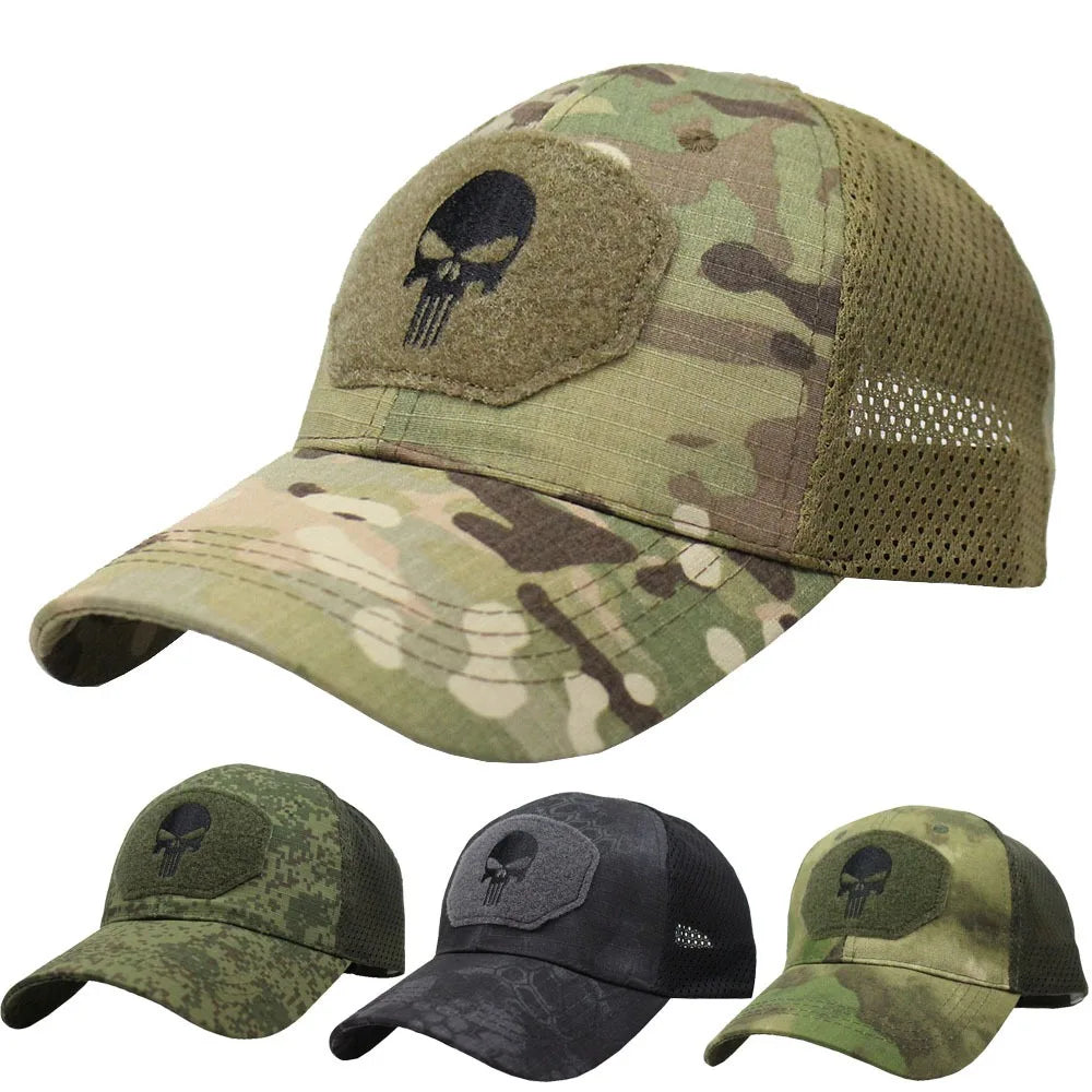 Custom Woodland Digital Camo Adjustable Camouflage Field Hunting Camouflage Tactical Flag Baseball Cap Hat