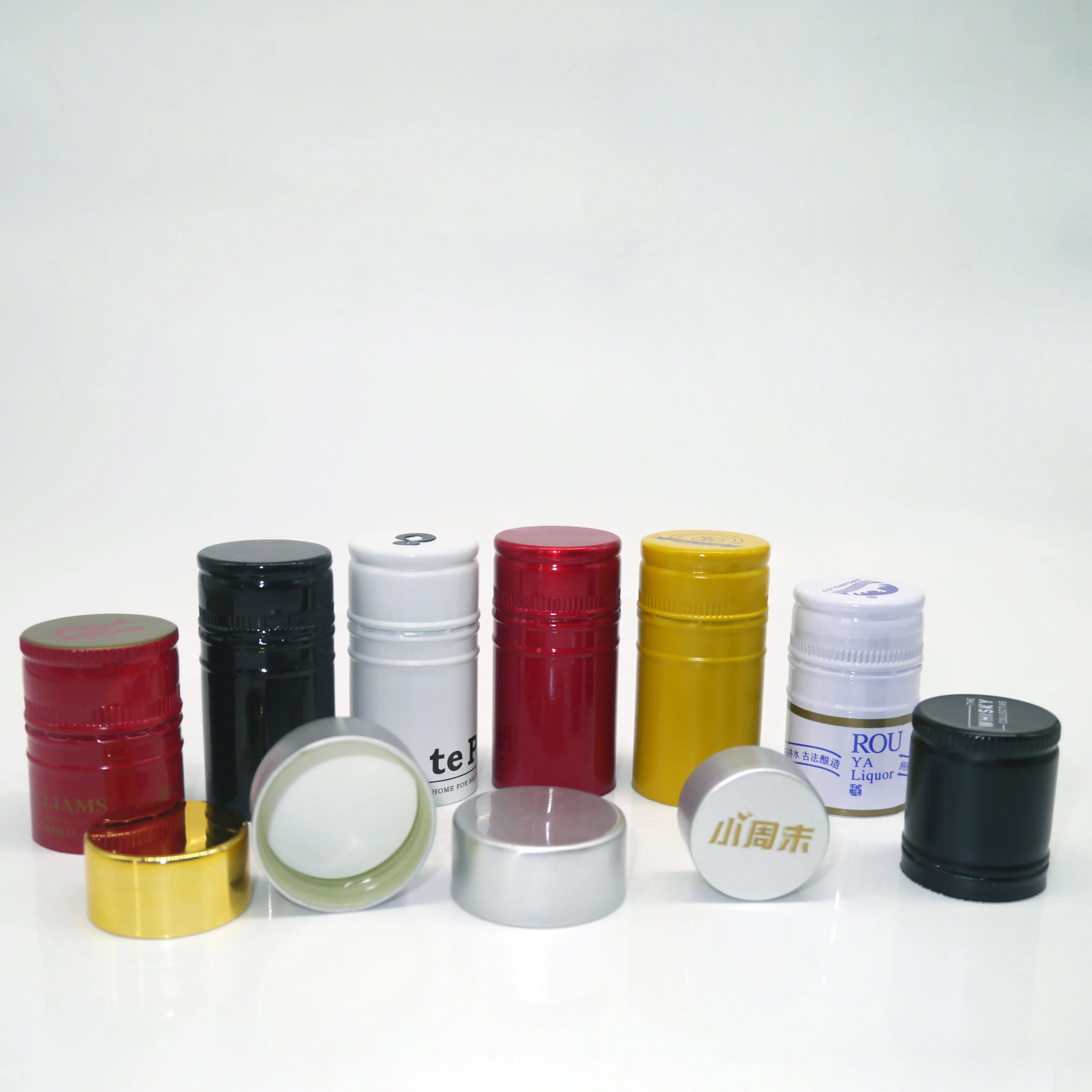 Customize logo  28 mm 30 mm 31.5 mm  Proof Aluminum Ropp Screw Cap for Glass Bottle Wine Screw Cap Aluminum