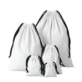 Custom Cotton Hand Bag Love Pattern Cotton Printed Drawstring Jewelry Cotton Drawstring Bags Packaging for Wedding Candy Bag