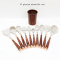 10/11 Pieces Food Grade Silicone Heads-Silicone Kitchen Gadgets Spatulas Cooking Utensil Set
