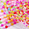 Hisenlee Mixed Color Acrylic Stickers 3MM 4MM 5MM 6MM Half Round Pearl DIY Dress Decoration with Creative Design