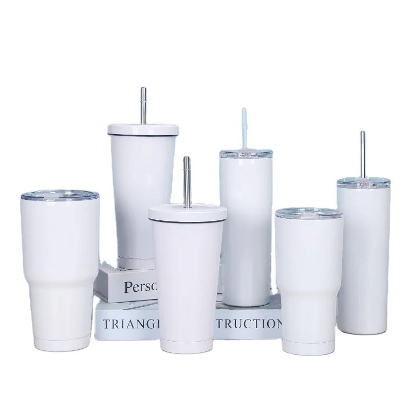Stainless Steel Coffee Tumblers for Water Drink Use Sublimation Blanks for Personalized Gifts