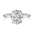 Dylam Luxury Fine Jewellery 925 Sterling Silver Rhodium 18K Gold Plated 8A Cubic Zirconia Oval Shape Diamond Wedding Engage Ring