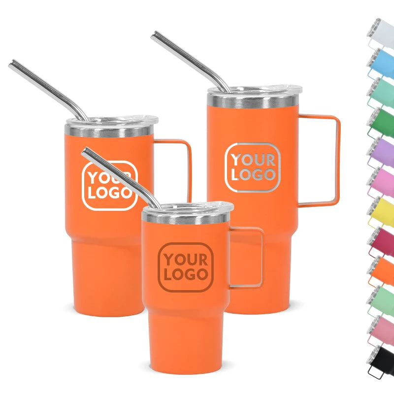 Wholesale 3oz 4oz 5oz Powder Coated Double Wall Stainless Steel Shot Glass Tumbler with Lid and Straw Customizable Party Use