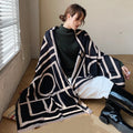 Ladies Thickened Long Warm Blanket Letters and Horse Women Shawls Imitated Pashmina Luxury Designer Winter Cashmere Scarf