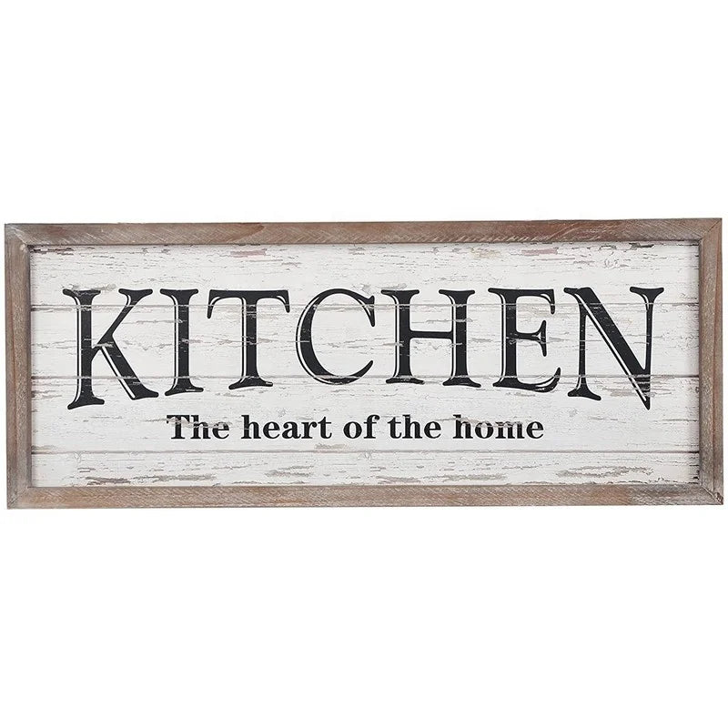 Wall Decor for Farmhouse Kitchen Decor Rustic Wood Frame Kitchen Wall Signs