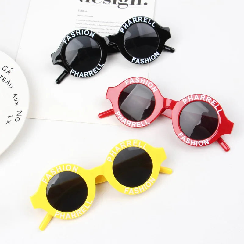 Fashion New Trendy Basic Shape Multi Colors UV400 PC Sunglasses for Girls Kids