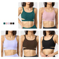 Women's Lightweight Breathable Medium Support Eco-Friendly Spandex/Nylon Sports Bras Cloud-Sensing Ribbed Lace-Up Fitness Yoga