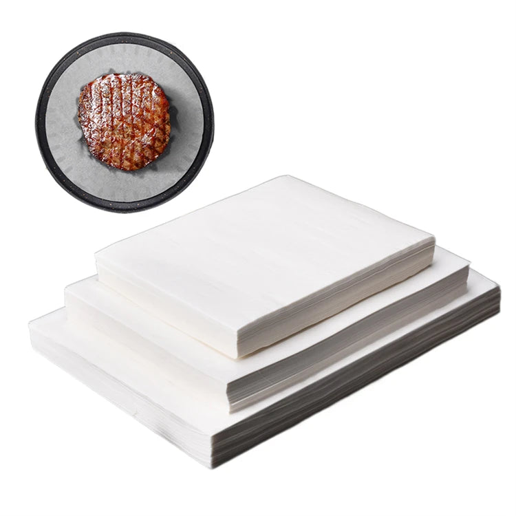 High Quality Round Square Oven Bake Non Stick Grease Proof Parchment Paper Sheets Non-Stick Air Fryer Liner BBQ Baking Paper