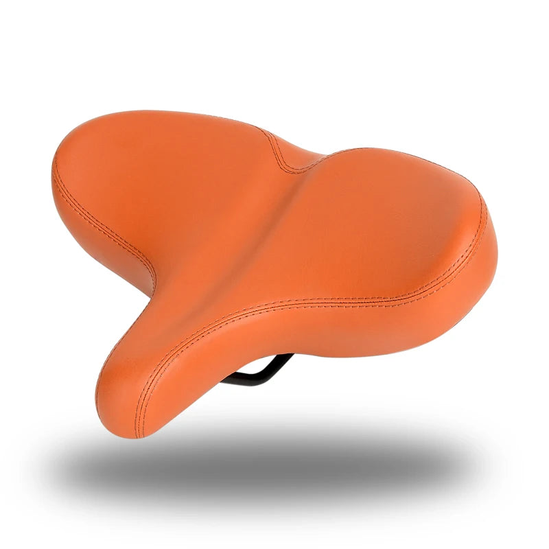 2022 New Bicycle Seat PVC Leather with Aircraft Wing Shape Design for Road Bikes Safety Feature Widening Mountain Bike Saddle