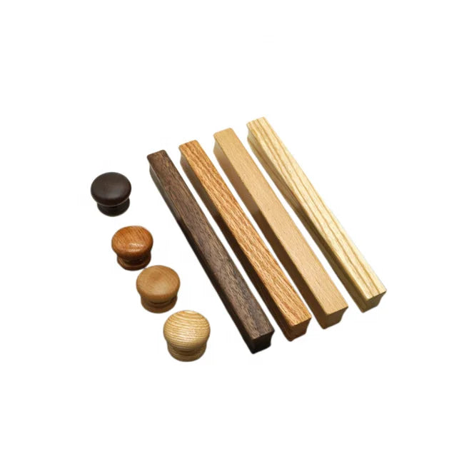 Walnut Wooden Furniture Handles Drawer Kitchen Cabinets Pulls Handles for Cabinets and Drawers Dresser Knobs Wardrobe Pull Knobs