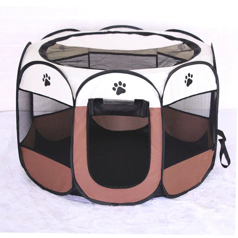 Folding Pet Playpen Accept Custom Brand Label Printing Portable Pet Playpen Tent