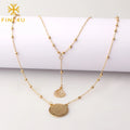 In Stock Wholesale Waterproof Islamic Jewelry Muslim Gold Plated Prayer Beads Rosary Allah Pendant Necklace